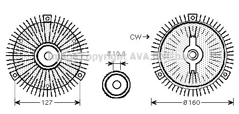 AVA QUALITY COOLING Сцепление, вентилятор радиатора MSC488